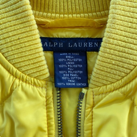 Ralph Lauren Equestrian Quilted Sport Jacket Bright Yellow - Picture 14 of 16